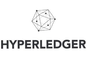 Blockchain platform Hyperledger black logo