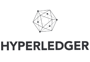 Blockchain platform Hyperledger black logo